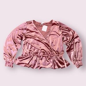Lauren Conrad Velvet Wrap Blouse – Size XXL (NWT)
